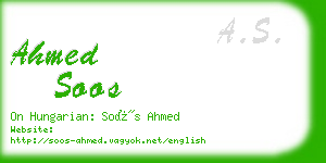 ahmed soos business card